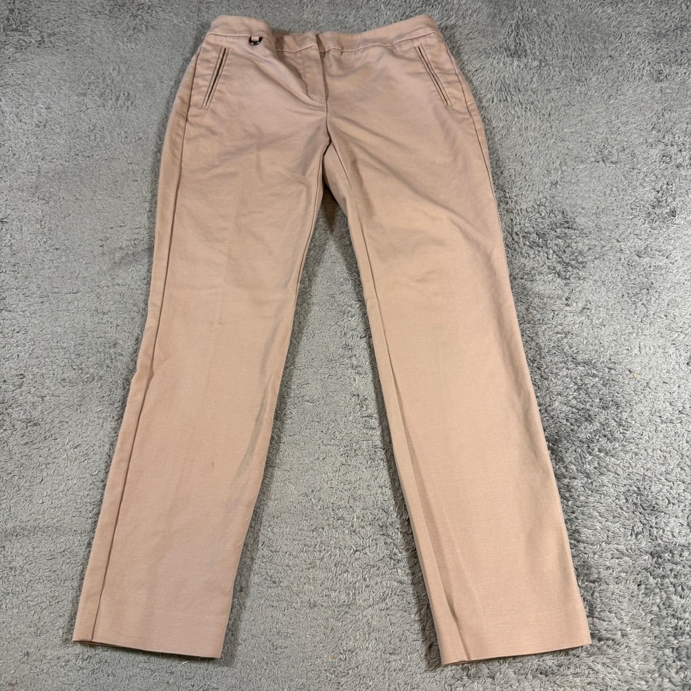 Adrianna Papell Womens Dress Pants Size 4 Blush Tan Professional Trousers Seamed